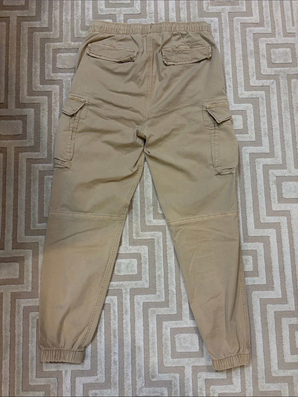 American Eagle Men's Tan Cargo Jogger Pants - Picture 3 of 5